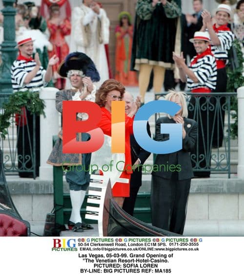 Sofia Loren at Grand Opening of The Venetian, Las Vegas