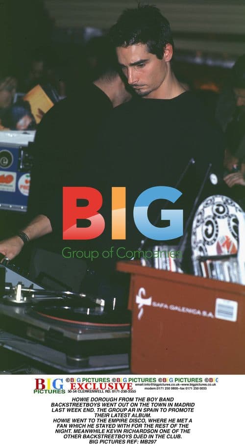 Howie Dorough Parties with Fan in Madrid