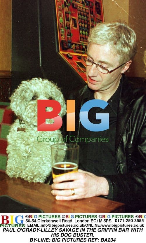 Paul O'Grady-Lilley Savage with Dog Buster