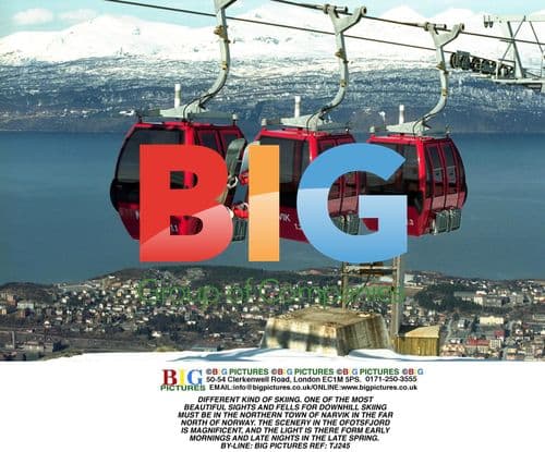 Scenic Skiing in Narvik, Norway