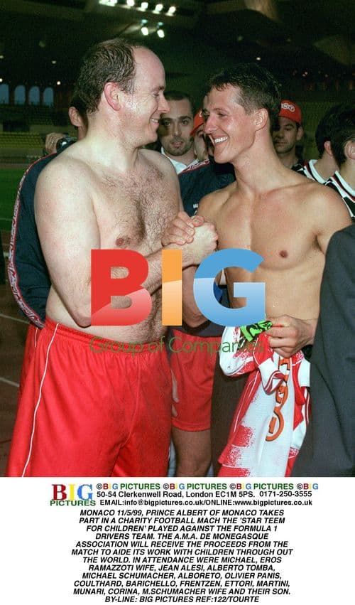 Prince Albert Plays Charity Football in Monaco