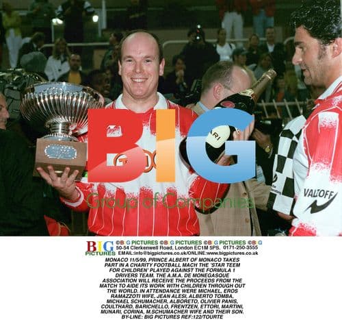 Prince Albert Plays Charity Football Match