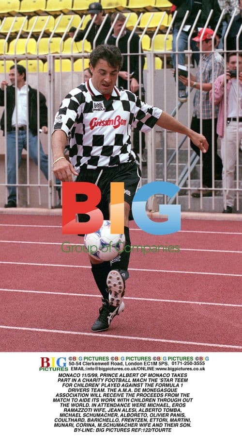 Prince Albert Plays Charity Football in Monaco