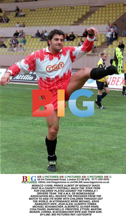 Prince Albert of Monaco Plays Charity Football Match