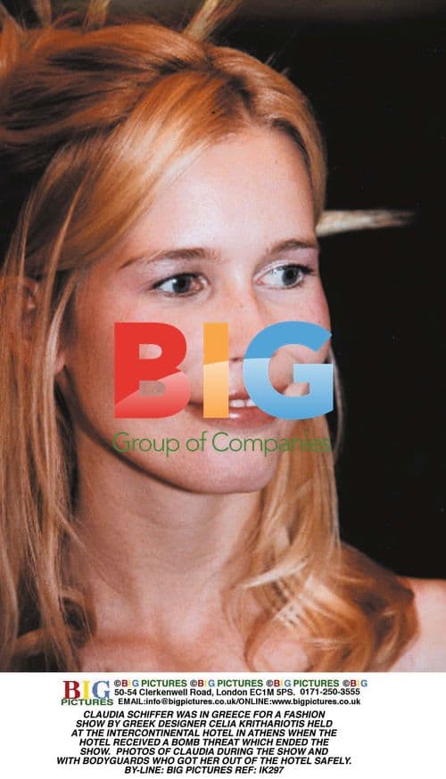 Claudia Schiffer at Fashion Show Interrupted by Bomb Threat