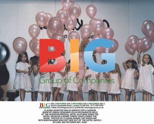 Claudia Schiffer at Fashion Show Amid Bomb Threat