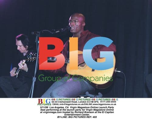 Seal Performs at Virgin Megastore Online Launch