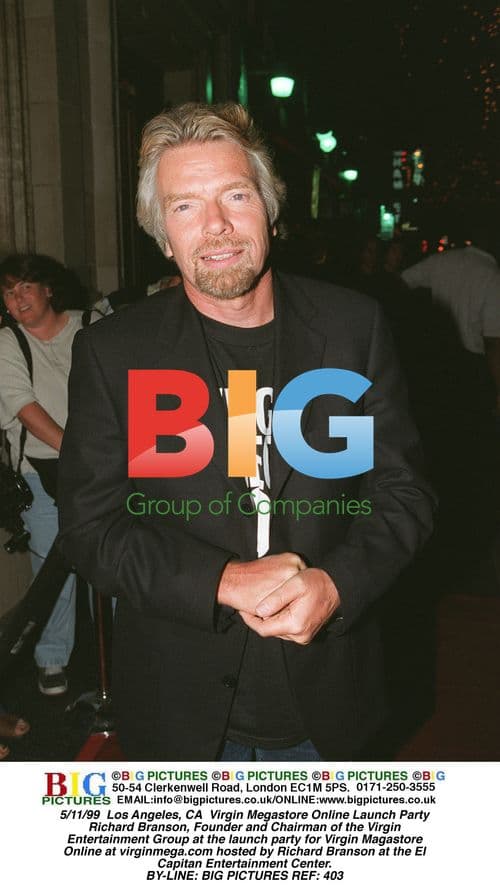 Richard Branson at Virgin Megastore Online Launch Party