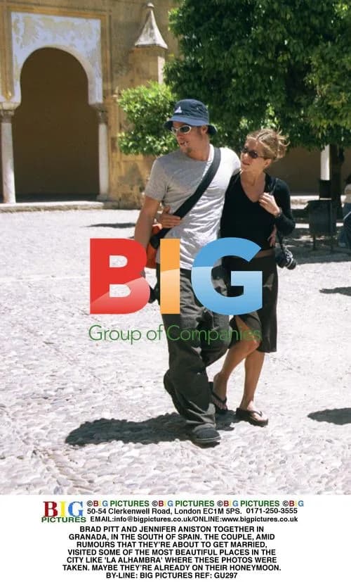 Brad Pitt and Jennifer Aniston in Granada, Spain