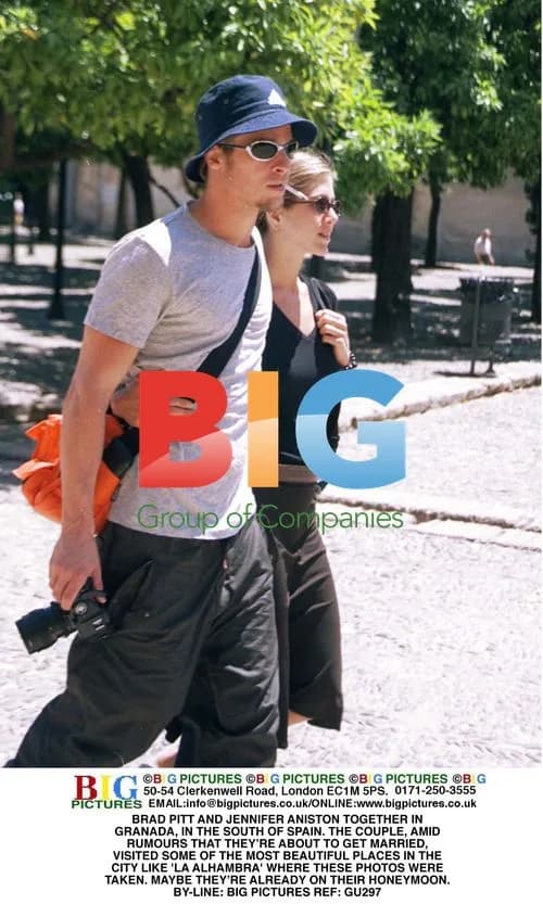 BRAD PITT AND JENNIFER ANISTON IN GRANADA, SPAIN