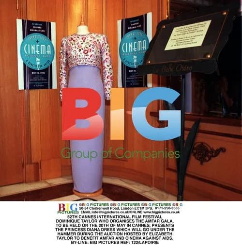 Princess Diana's Dress Presented for AMFAR Auction