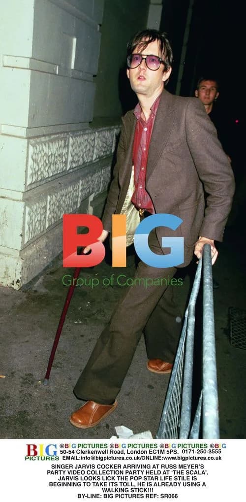 Jarvis Cocker Arriving at Russ Meyer Party