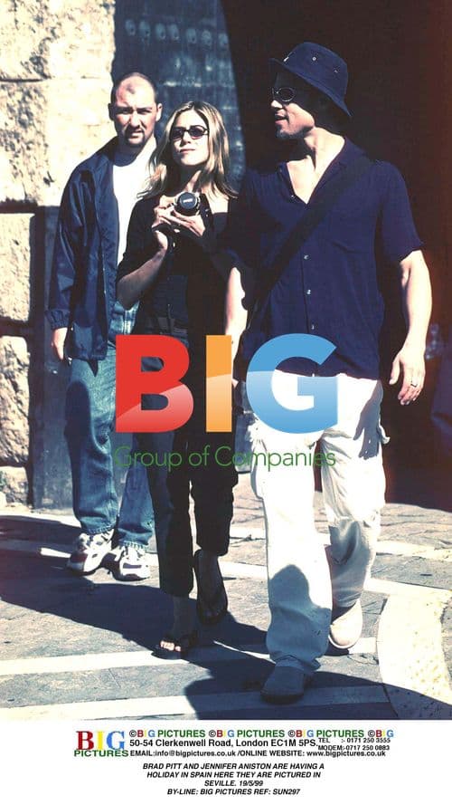 Brad Pitt and Jennifer Aniston in Spain