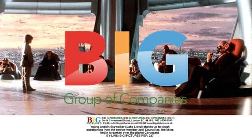 Young Anakin Skywalker faces Jedi Council