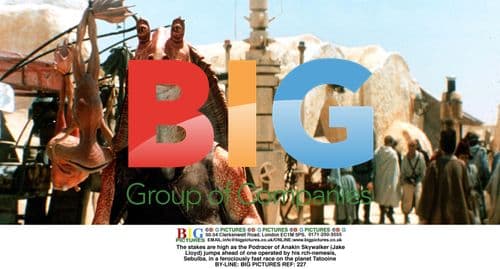 Anakin's Podracer Jumps Ahead of Sebulba's