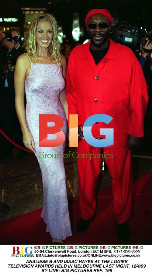 Analiese B and Isaac Hayes at Logies