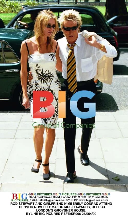Rod Stewart and Kimberely Conrad at Ivor Novello Awards