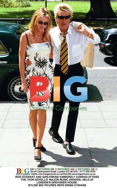 Rod Stewart and Kimberely Conrad at Ivor Novello Awards