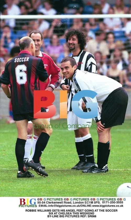 Robbie Williams at Soccer Six event