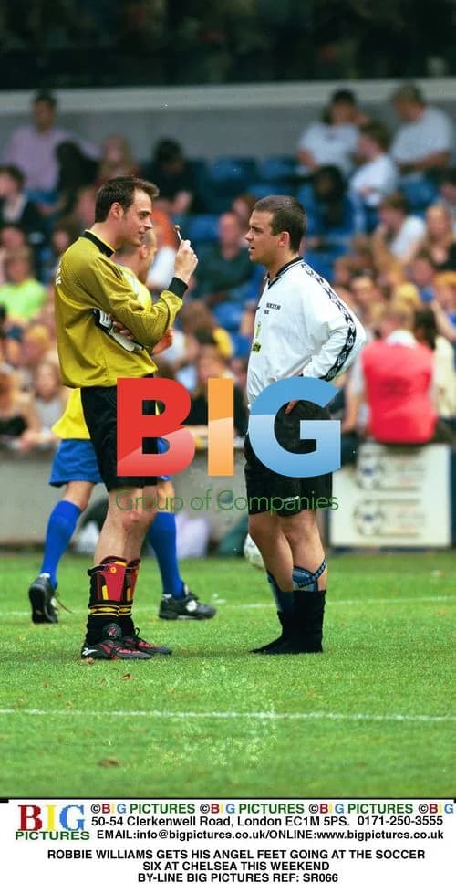 Robbie Williams at Soccer Six at Chelsea
