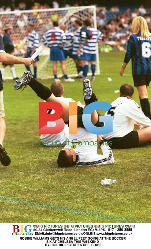 Robbie Williams at Soccer Six at Chelsea