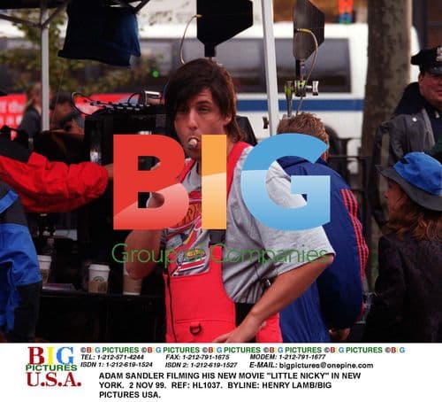 Adam Sandler filming "Little Nicky" in NYC