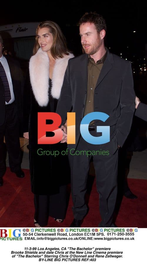 Brooke Shields and date at "The Bachelor" premiere