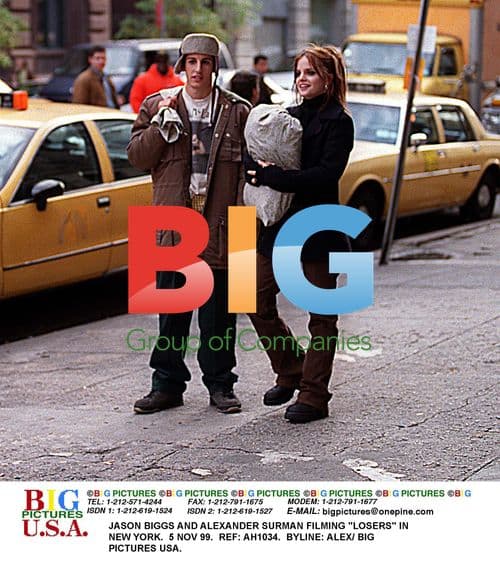 Jason Biggs and Alexander Surman on "Losers" set