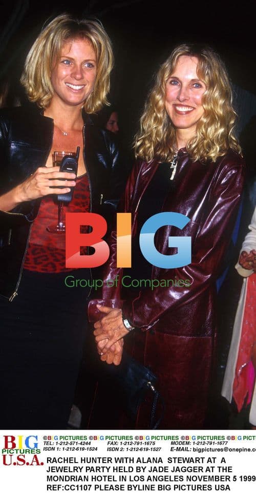 Rachel Hunter and Alana Stewart at Jade Jagger Jewelry Party