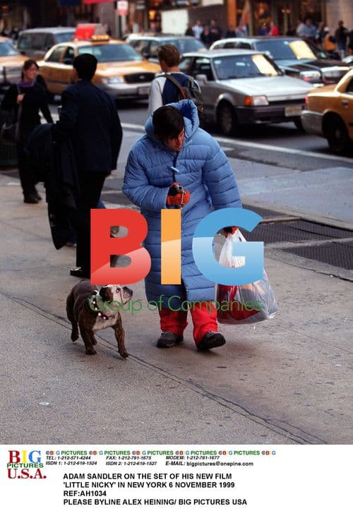 Adam Sandler on set of 'Little Nicky'
