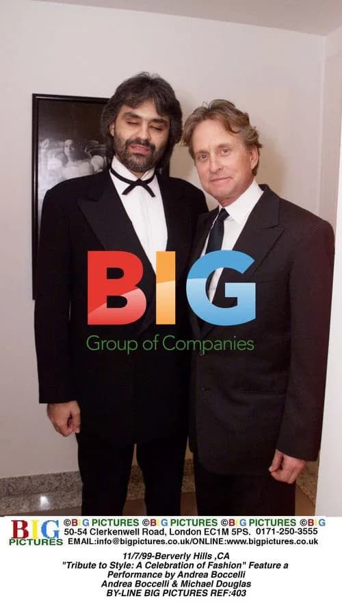 Andrea Boccelli & Michael Douglas at Tribute to Style