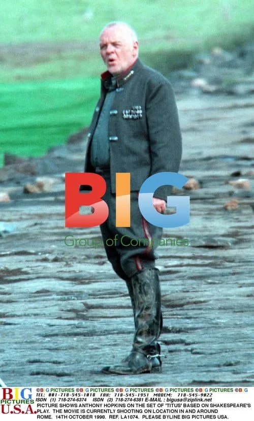 Anthony Hopkins on the set of 'Titus'