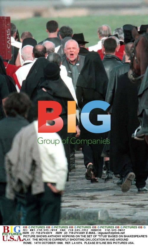 Anthony Hopkins on 'Titus' film set in Rome