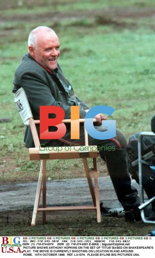 Anthony Hopkins on the set of 'Titus' in Rome