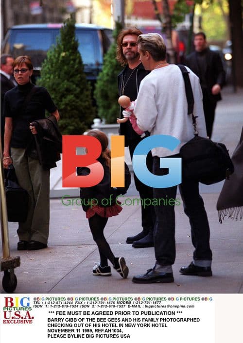 Barry Gibb of Bee Gees Checking Out of Hotel