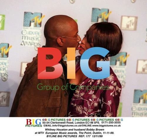 Whitney Houston and Bobby Brown at MTV Europe Awards