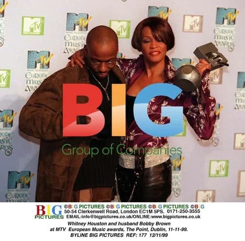 Whitney Houston and Bobby Brown at MTV Europe Awards