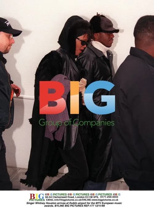 Whitney Houston arrives in Dublin for MTV awards