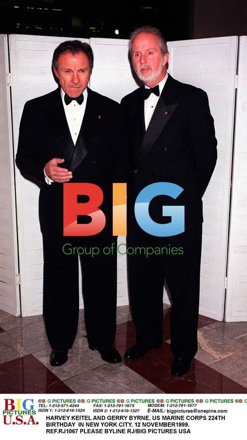 HARVEY KEITEL AND GERRY BYRNE, MARINE 224TH BIRTHDAY IN NYC