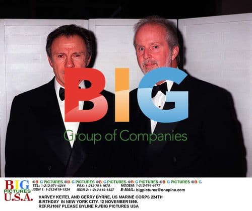 HARVEY KEITEL AND GERRY BYRNE at US Marine Corps 224th Birthday