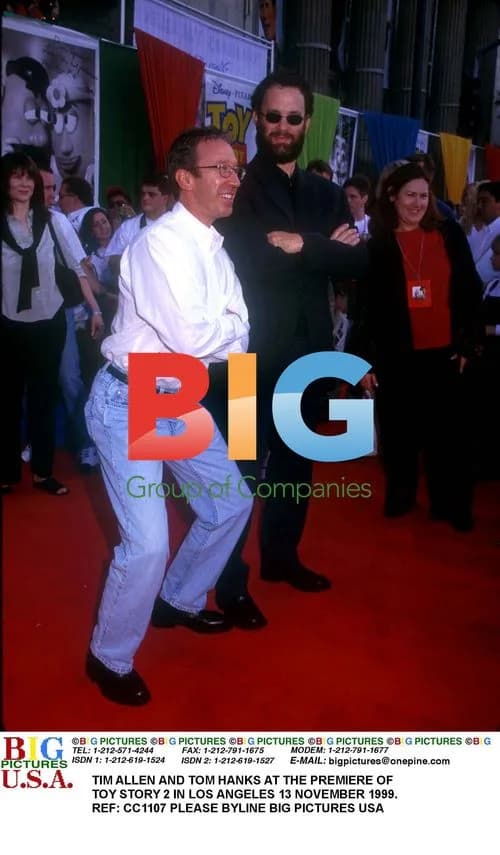 Tim Allen and Tom Hanks at Toy Story 2 Premiere