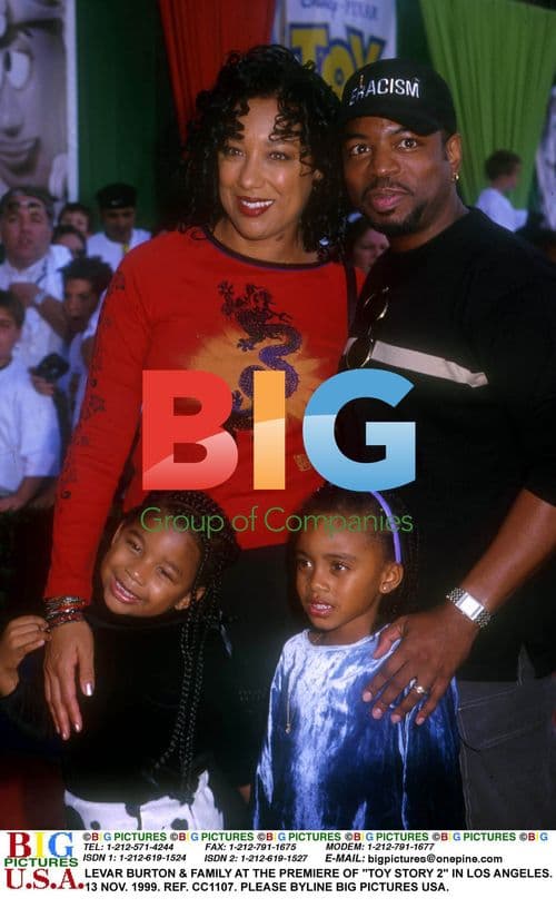 Levar Burton & Family at 'Toy Story 2' Premiere