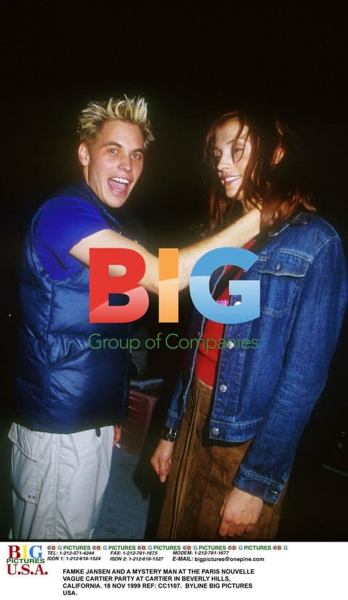 FAMKE JANSEN & MYSTERY MAN AT CARTIER PARTY