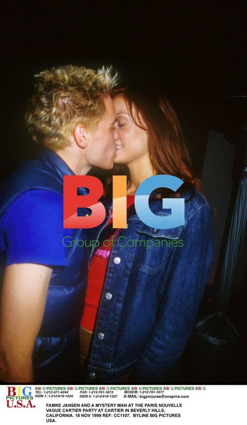 Famke Jansen and Man at Cartier Party