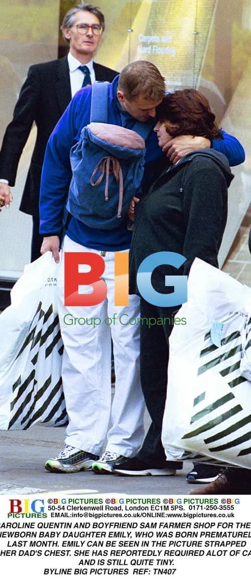Caroline Quentin and Sam Farmer Shop for Baby Emily