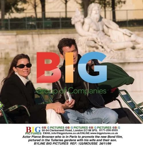 Pierce Brosnan promoting Bond in Paris