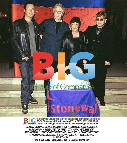 ELTON, JULIAN CLAREY, LILY SAVAGE at Stonewall Anniversary