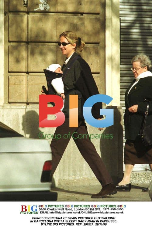 Princess Cristina out with Baby Juan in Barcelona