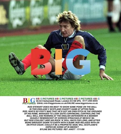 Rod Stewart Plays in England vs Scotland Charity Match