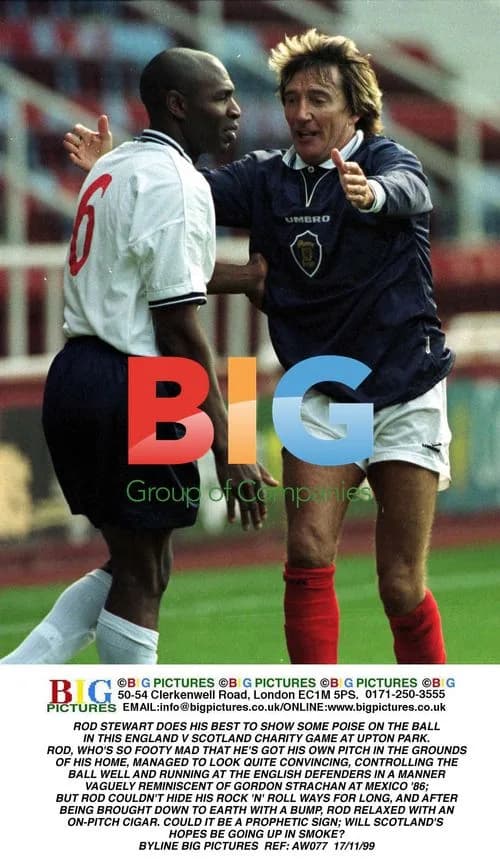 Rod Stewart in Charity Football Match